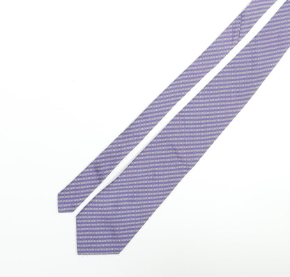 Fraser Mens Blue Geometric Silk Pointed Tie One Size