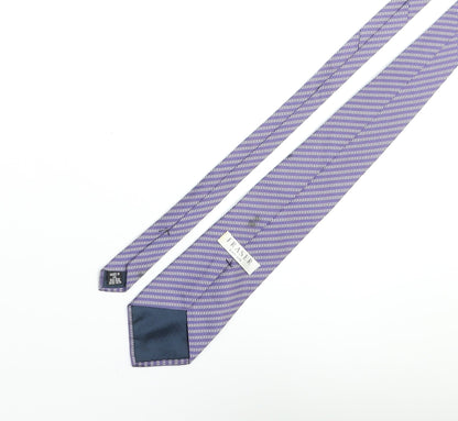 Fraser Mens Blue Geometric Silk Pointed Tie One Size