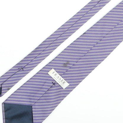 Fraser Mens Blue Geometric Silk Pointed Tie One Size