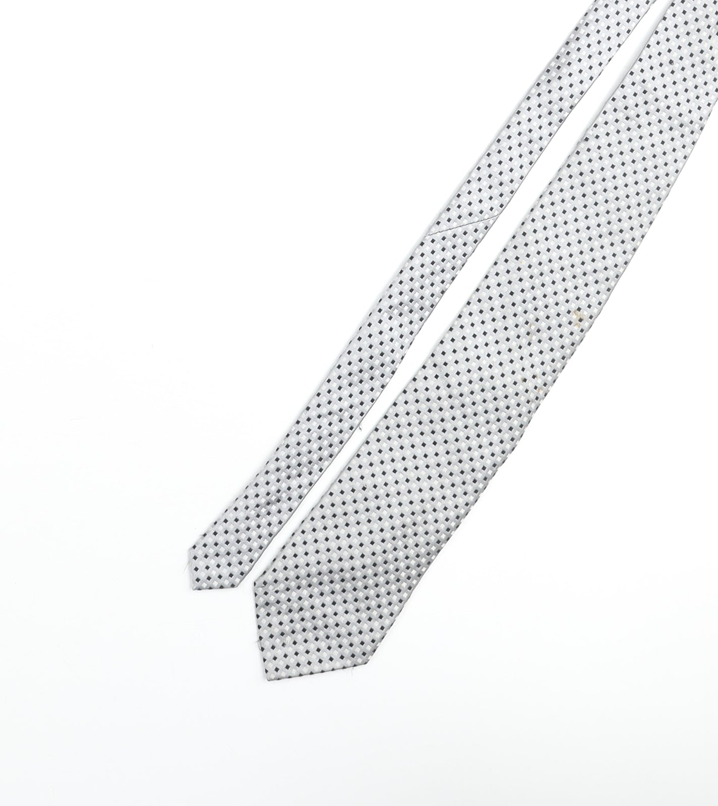 Tie Rack Mens Grey Geometric Silk Pointed Tie One Size