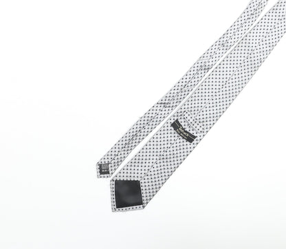 Tie Rack Mens Grey Geometric Silk Pointed Tie One Size