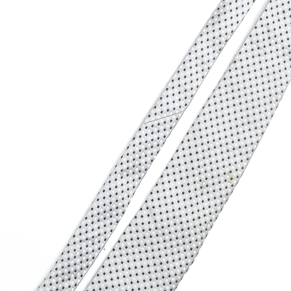 Tie Rack Mens Grey Geometric Silk Pointed Tie One Size