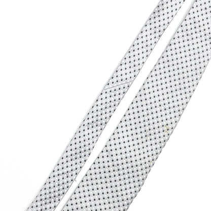 Tie Rack Mens Grey Geometric Silk Pointed Tie One Size