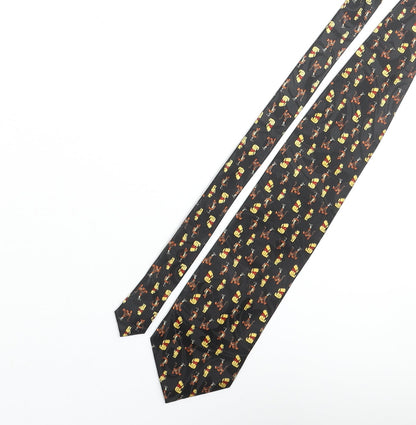 BRICE Mens Multicoloured Geometric Polyester Pointed Tie One Size - Winnie the Pooh & Tigger Print