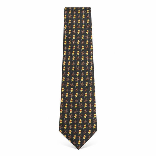 BRICE Mens Multicoloured Geometric Polyester Pointed Tie One Size - Winnie the Pooh & Tigger Print