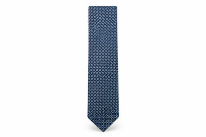 Mens Balmain Blue Plaids & Checks  Pointed Tie