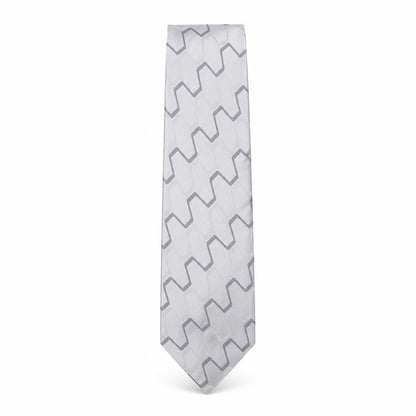 Mens NEXT Grey Geometric  Pointed Tie