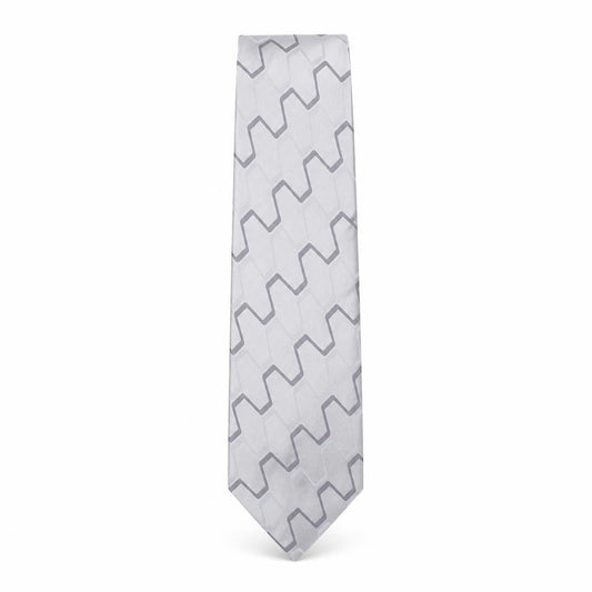Mens NEXT Grey Geometric  Pointed Tie