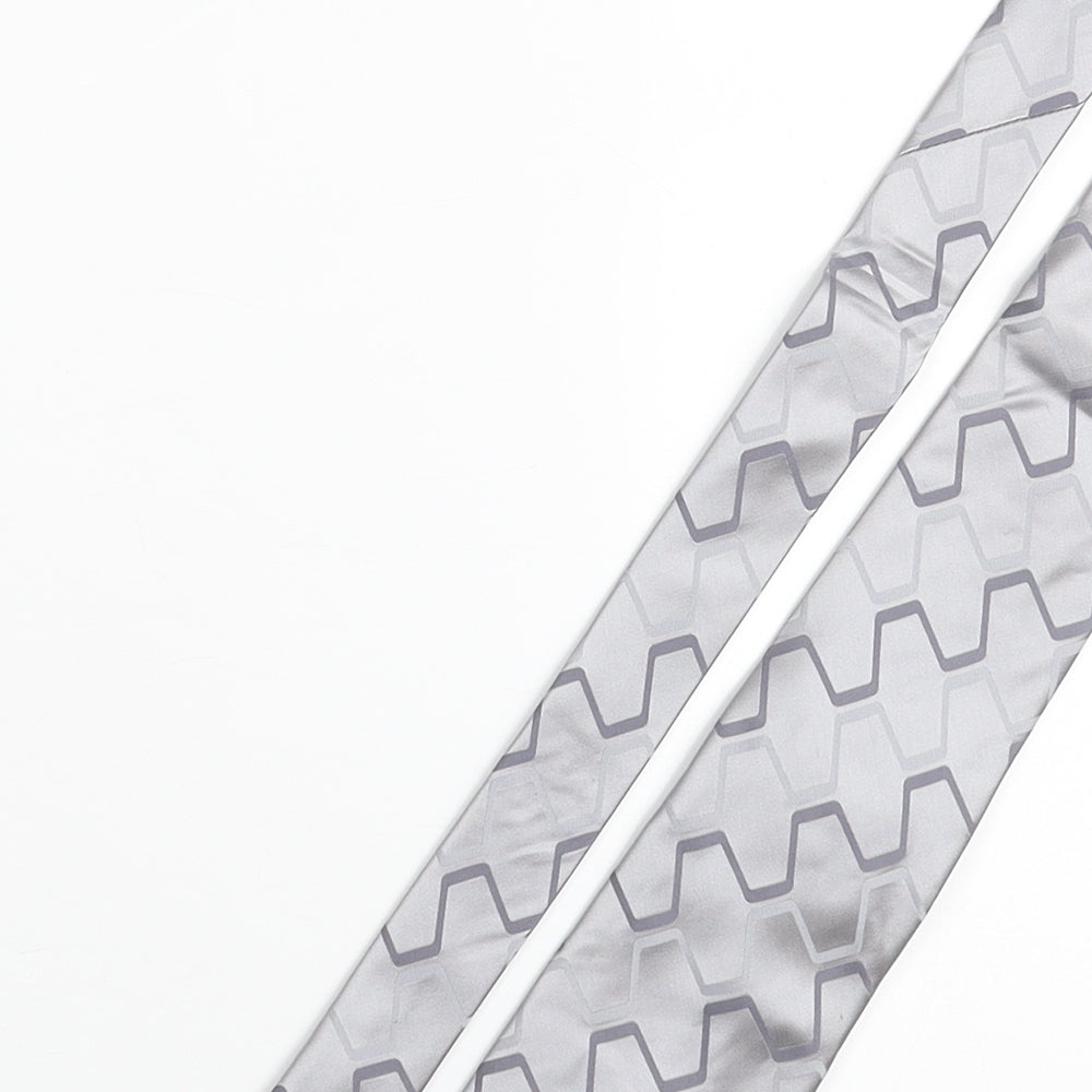 NEXT Mens Grey Geometric Silk Pointed Tie One Size