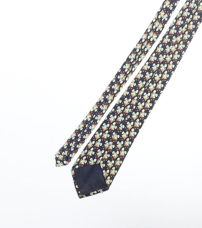 Back view of Vintage Mouse men’s multicoloured geometric polyester pointed tie one size - mouse character print