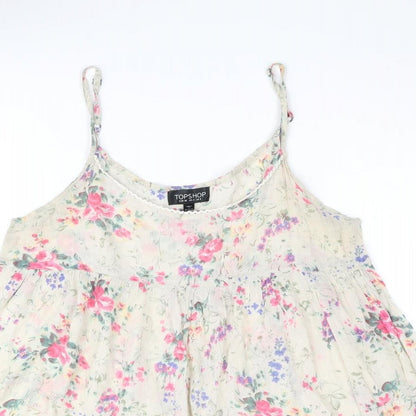 Womens UK Size 8 Topshop Beige Camisole Blouse