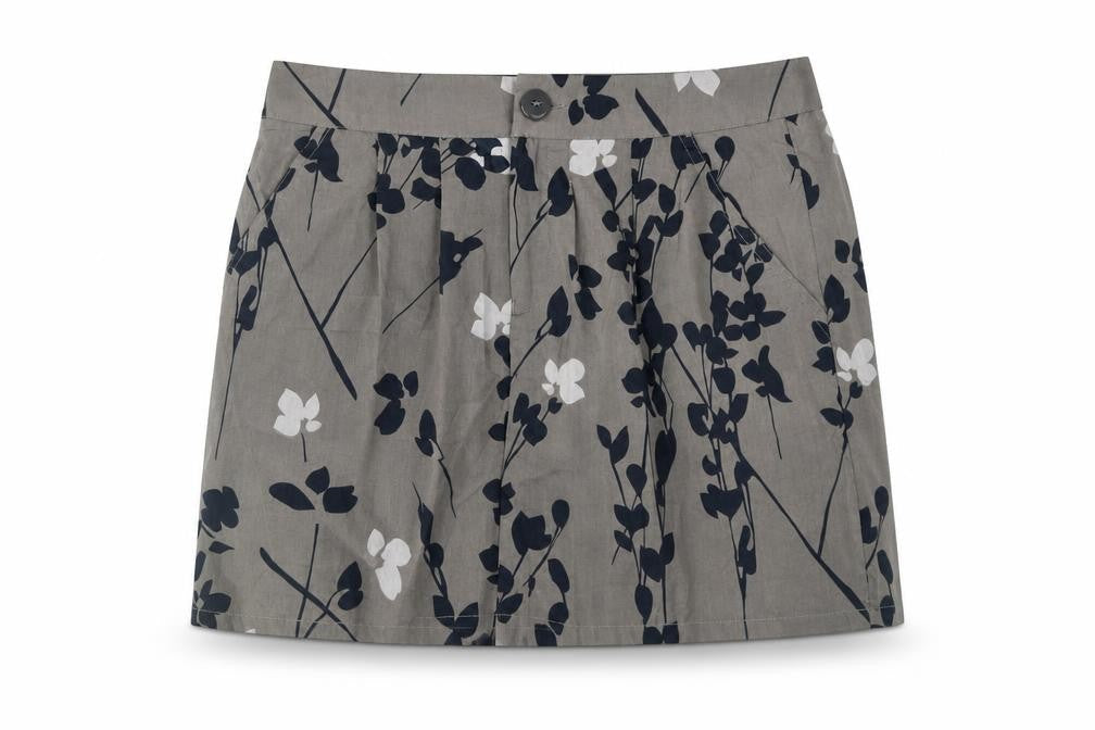 Gap Womens Grey Floral Polyester Mini Skirt Size 6 Zip