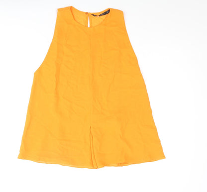 Womens UK Size L Zara Orange Camisole Blouse