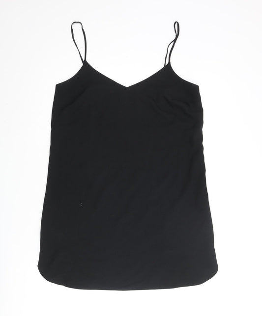 Missguided Womens Black Polyester Mini Size 10 V-Neck Pullover