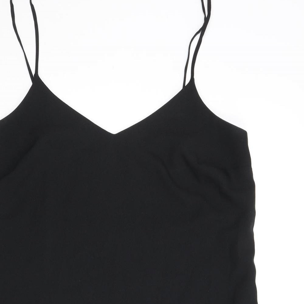 Missguided Womens Black Polyester Mini Size 10 V-Neck Pullover