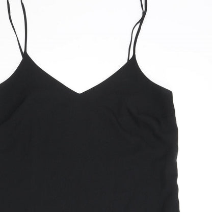 Missguided Womens Black Polyester Mini Size 10 V-Neck Pullover