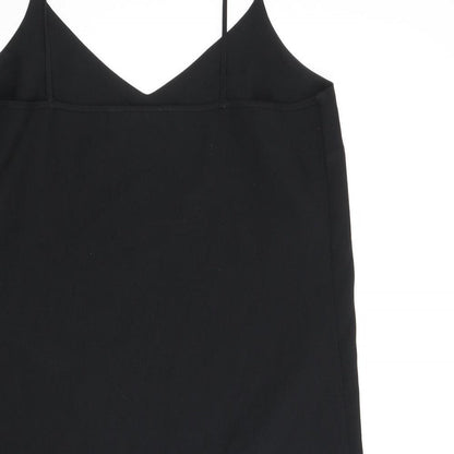 Missguided Womens Black Polyester Mini Size 10 V-Neck Pullover