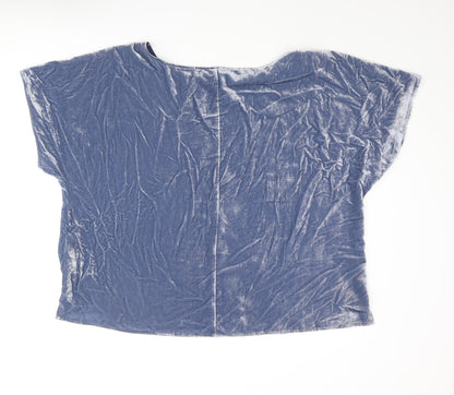 Womens UK Size 18 Per Una Blue Basic Blouse