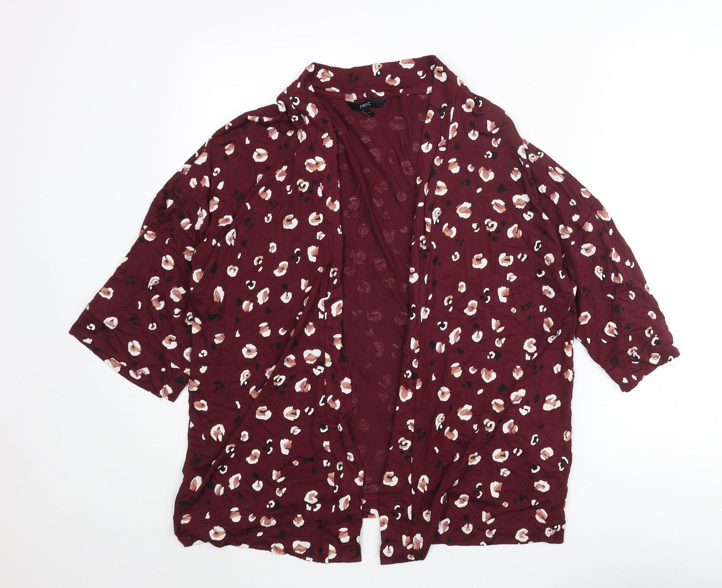 Womens UK Size S NEXT Red Kimono Blouse