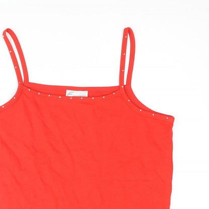 Womens UK Size 14 Emreco Yellow Basic Tank