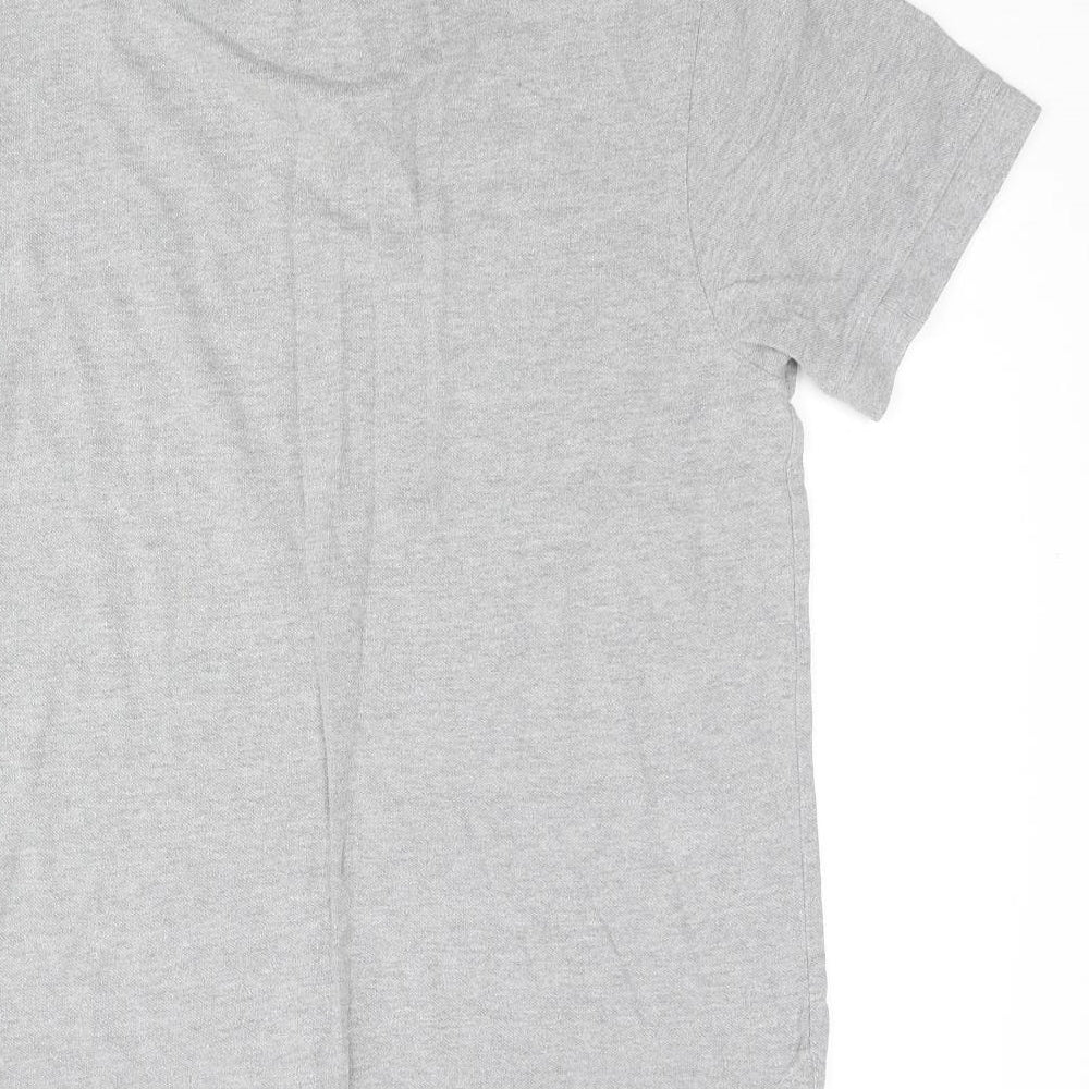 Raging Bull Mens Grey Cotton Polo Size S Collared Button