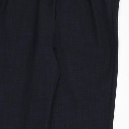 Classic Womens Blue Polyester Trousers Size 22 L24 in Regular - Pleat Front