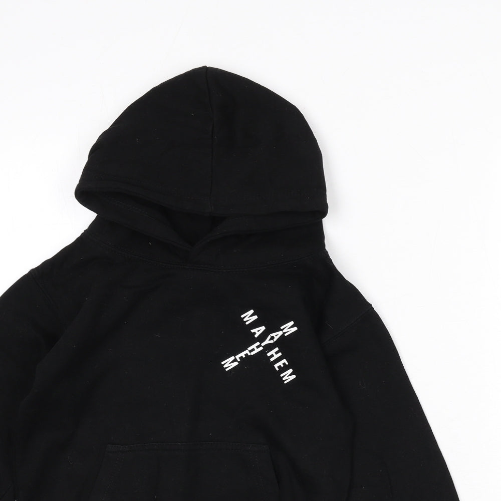 Mayhem Boys Black Cotton Pullover Hoodie Size 7-8 Years Pullover