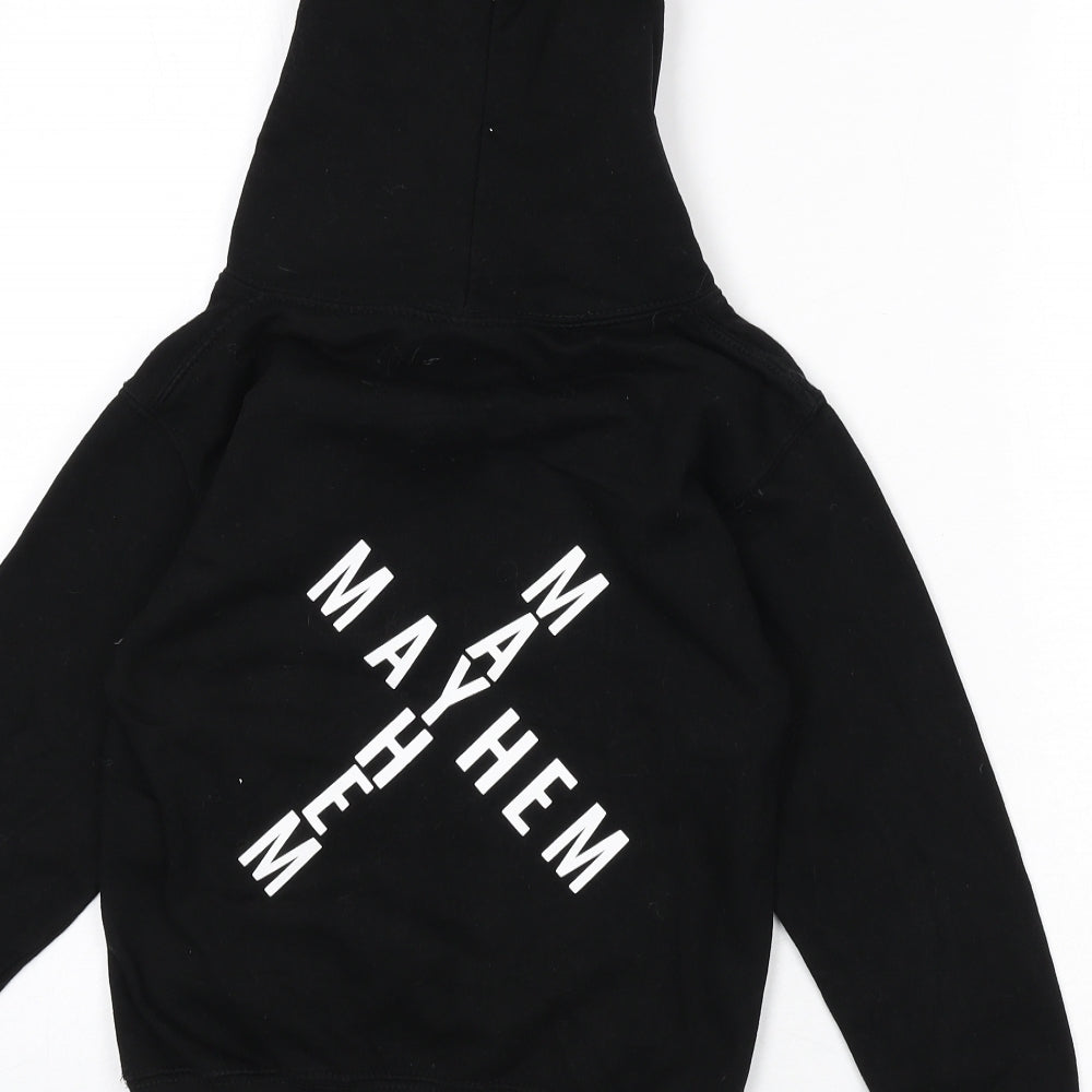 Mayhem Boys Black Cotton Pullover Hoodie Size 7-8 Years Pullover
