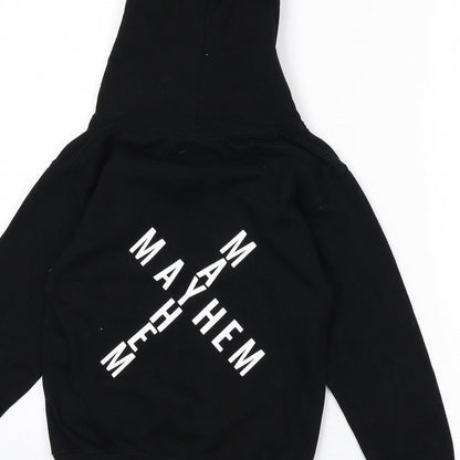Mayhem Boys Black Cotton Pullover Hoodie Size 7-8 Years Pullover