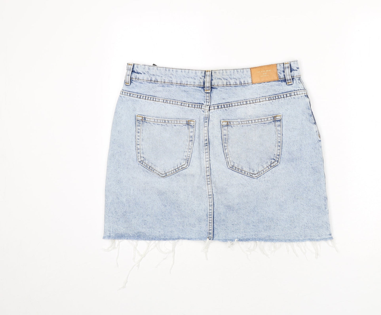 Womens UK Size L Zara A-Line Denim Skirt