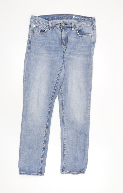 Gap Mens Blue Cotton Straight Jeans Size 28 in L27 in Regular Zip