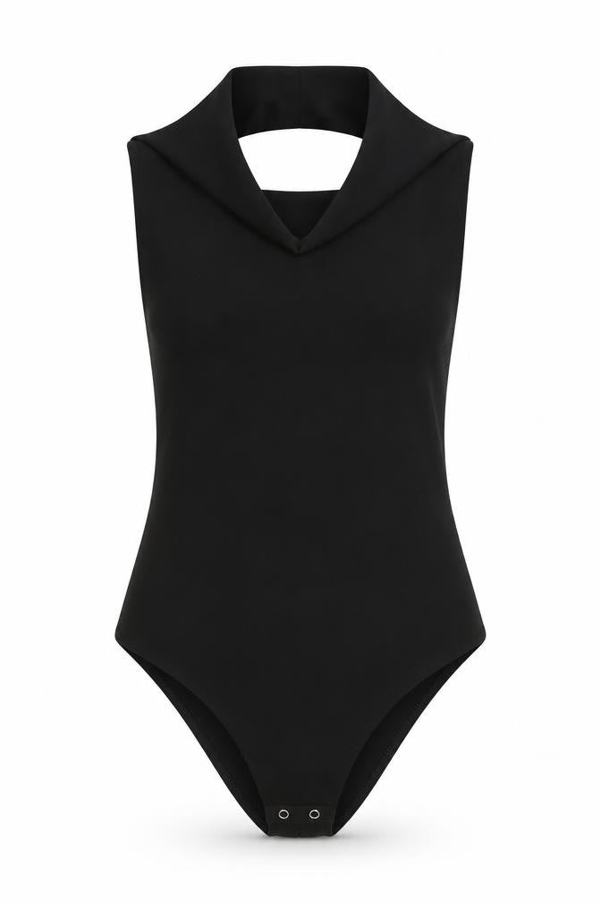 Womens UK Size L Zara One-Piece Black Bodysuit