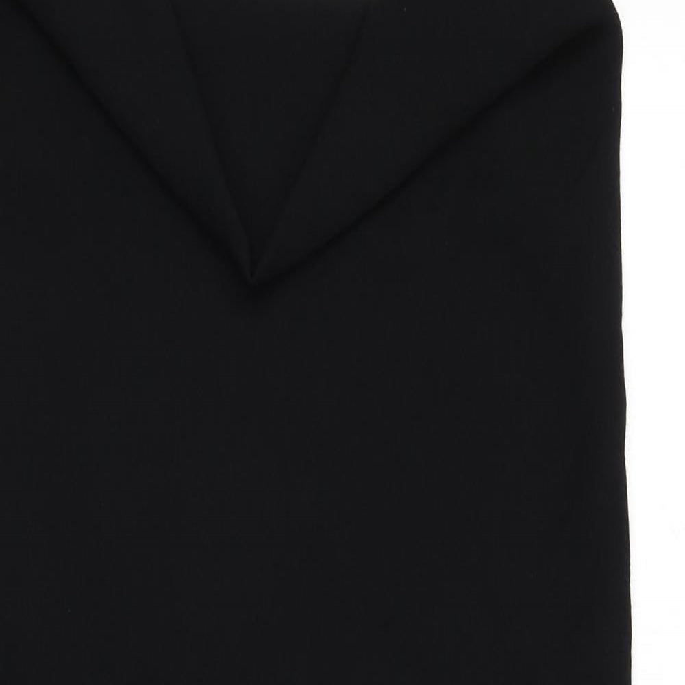 Zara Womens Black Polyester Bodysuit One-Piece Size L Snap - Backless