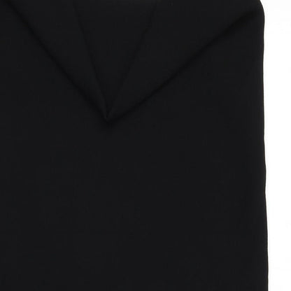 Zara Womens Black Polyester Bodysuit One-Piece Size L Snap - Backless