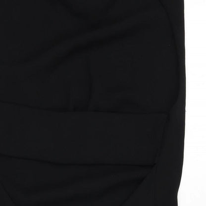 Zara Womens Black Polyester Bodysuit One-Piece Size L Snap - Backless