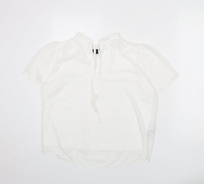 Womens UK Size 14 New Look White Basic Blouse