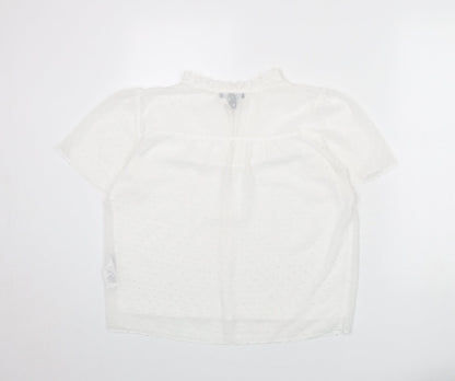 Womens UK Size 14 New Look White Basic Blouse
