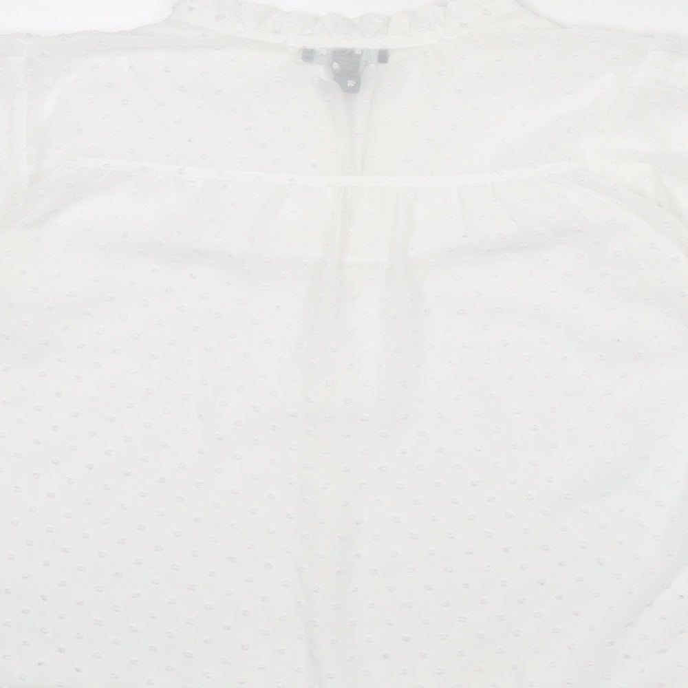 Womens UK Size 14 New Look White Basic Blouse