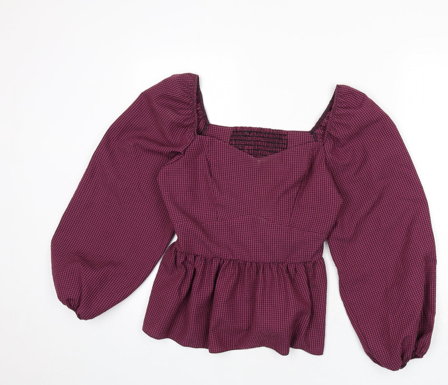 Womens UK Size 12 New Look Purple Basic Blouse