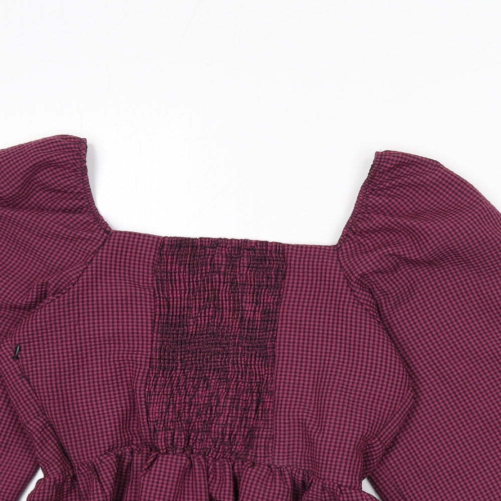 Womens UK Size 12 New Look Purple Basic Blouse