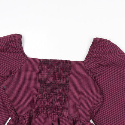 Womens UK Size 12 New Look Purple Basic Blouse