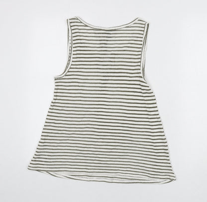 Womens UK Size M New Look Green Basic Tank