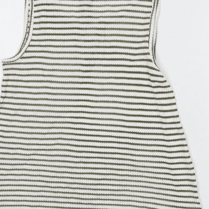 Womens UK Size M New Look Green Basic Tank