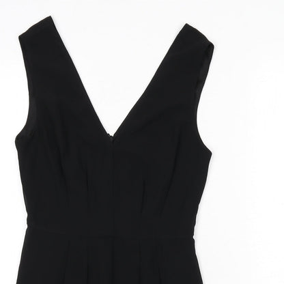 New Look Womens Black Polyester Romper One-Piece Size 10 Zip