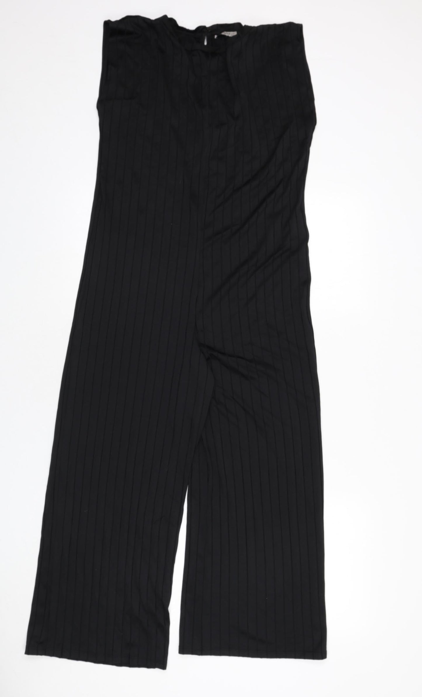 Zara Womens Black Polyester Jumpsuit One-Piece Size S L23 in Button - Ribbed