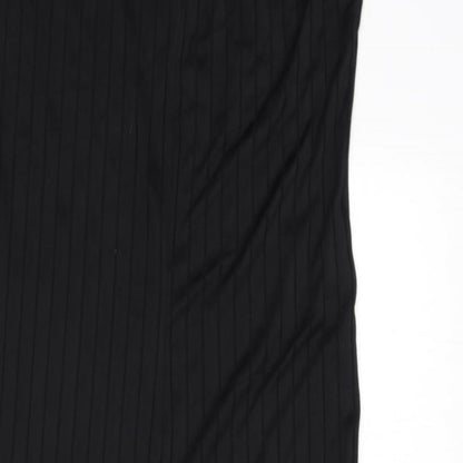 Zara Womens Black Polyester Jumpsuit One-Piece Size S L23 in Button - Ribbed