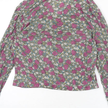 Womens UK Size S Mango Multicoloured Basic Button-Up