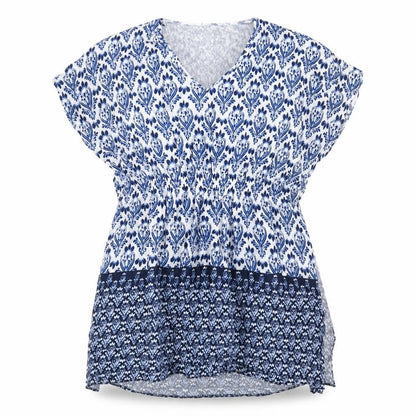 Marks and Spencer Womens Blue Geometric Viscose Cover Up Size S
