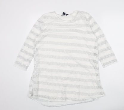 Womens UK Size 12 Saloos White Basic T-Shirt