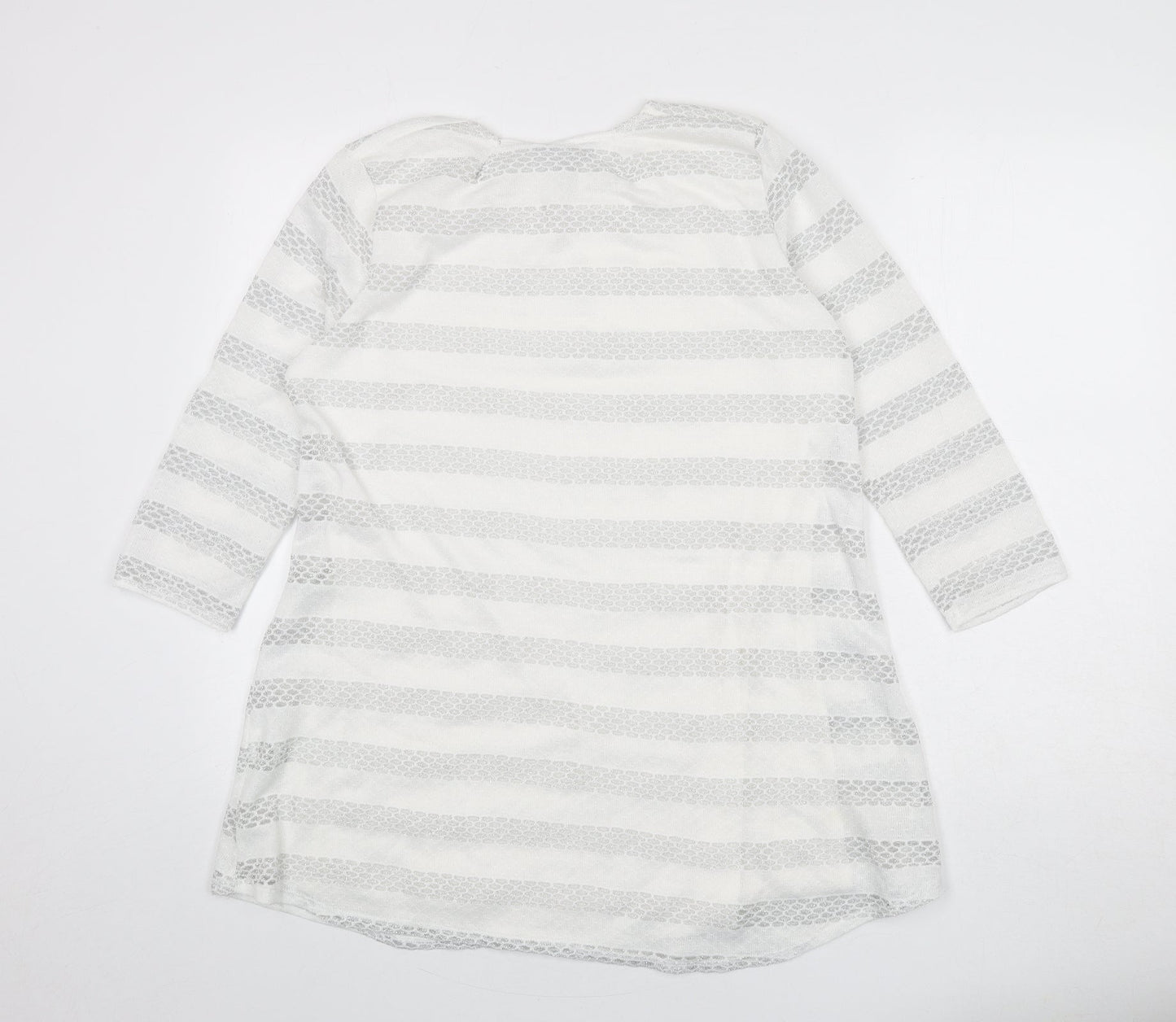 Womens UK Size 12 Saloos White Basic T-Shirt